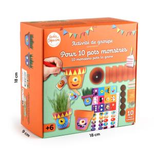 Kit jardinage pour enfants - 10 pots à personnaliser